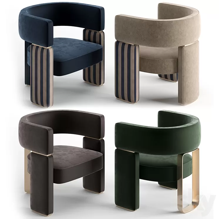 Fendi Casa Margaret Small Armchair 3D Model