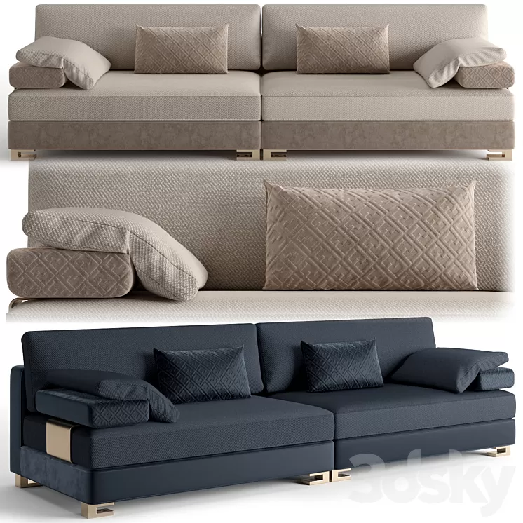 Fendi Casa Moore Sofa 3D Model