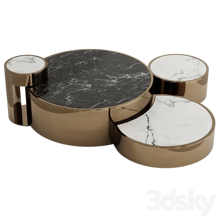 FENDI CONSTELLATION & CONSTELLATION MARBLE COFFEE TABLE 3D Model Free