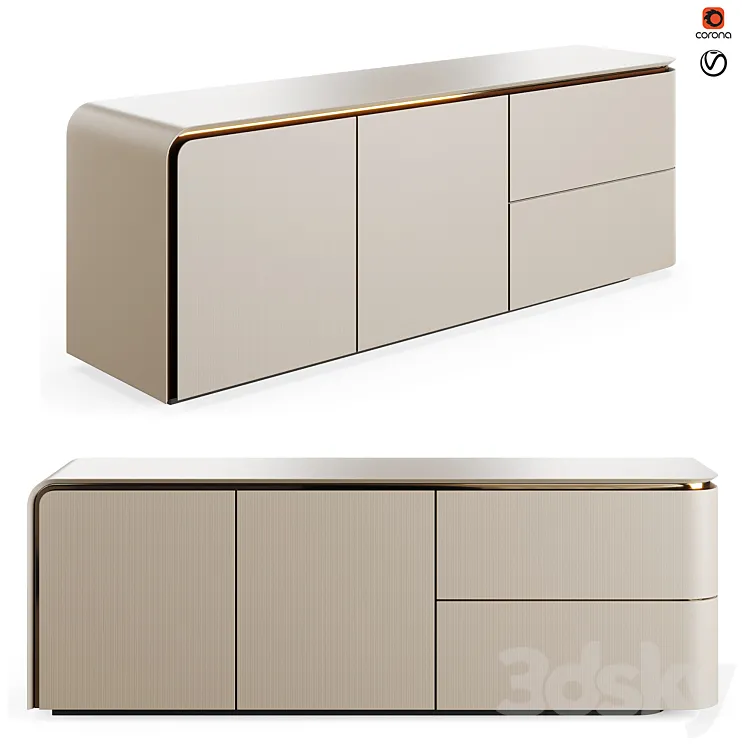 Fendi Edge Cabinet 3D Model Free