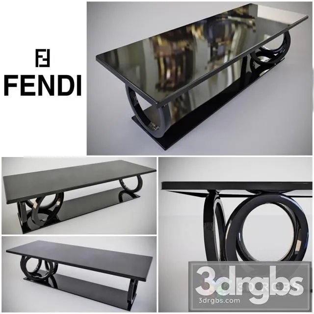 Fendi Italian Table 3D Model Free