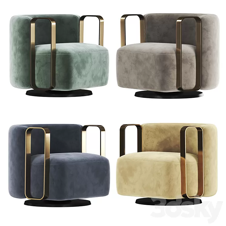 Fendi Kelly BRACELET ARMCHAIR 3D Model