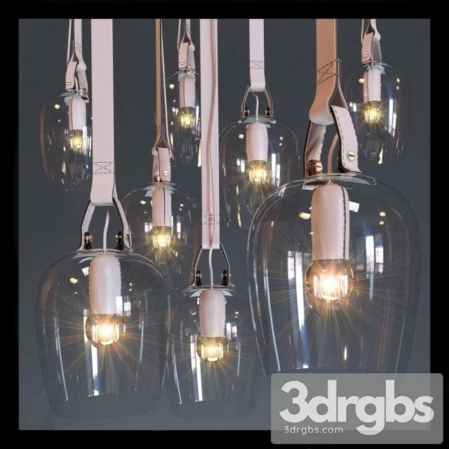 Fendi Leather Discarded Pendant Lights 3D Model Free