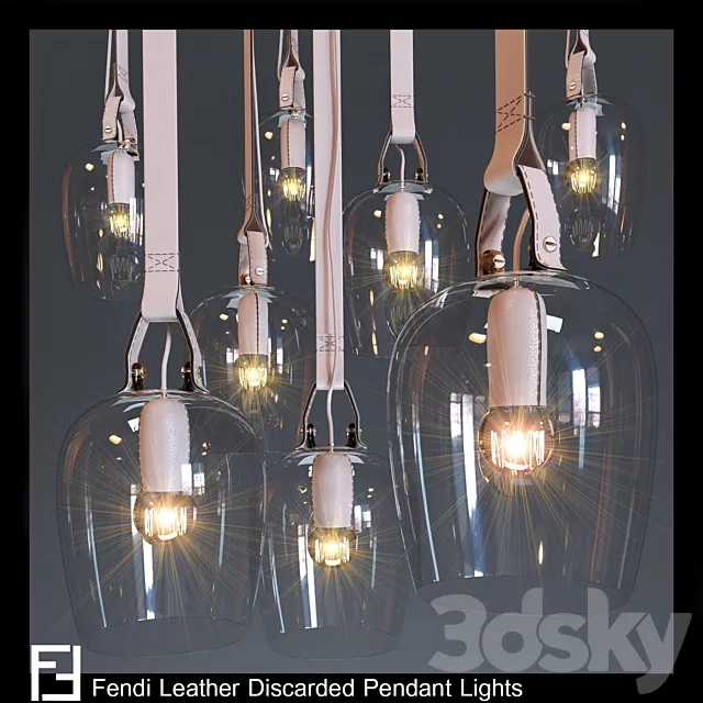 Fendi Leather Discarded Pendant Lights 3DModel