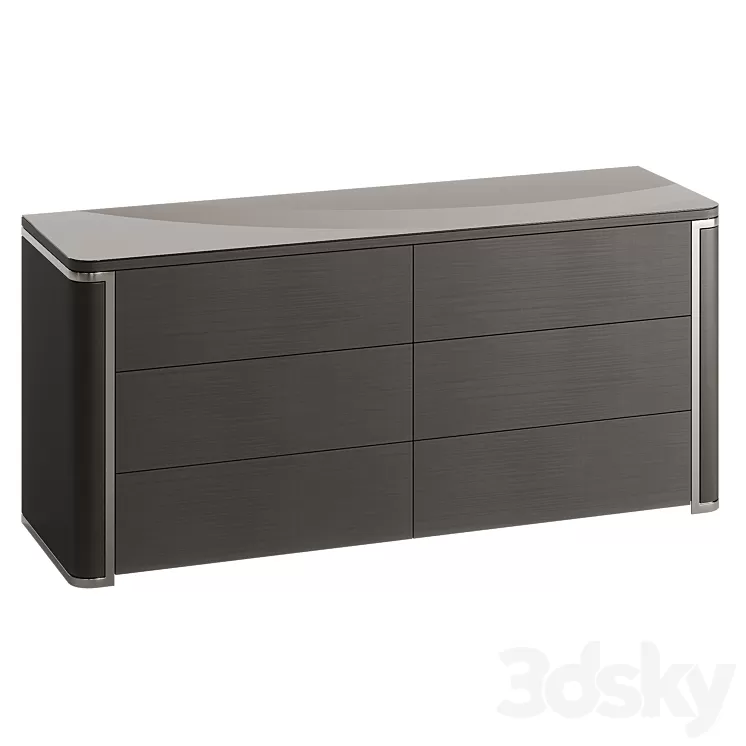 Fendi Mercury Charcoal Fiddleback Sycamore 3D Model Free