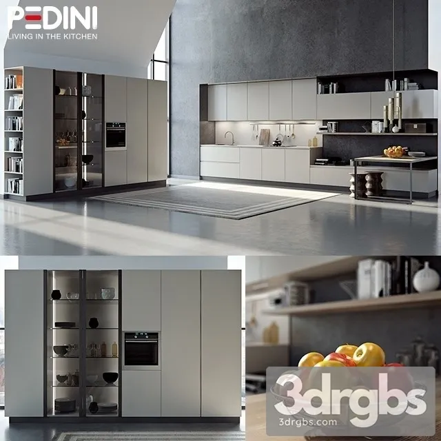Fendi Moderm Kitchen 3D Model Free