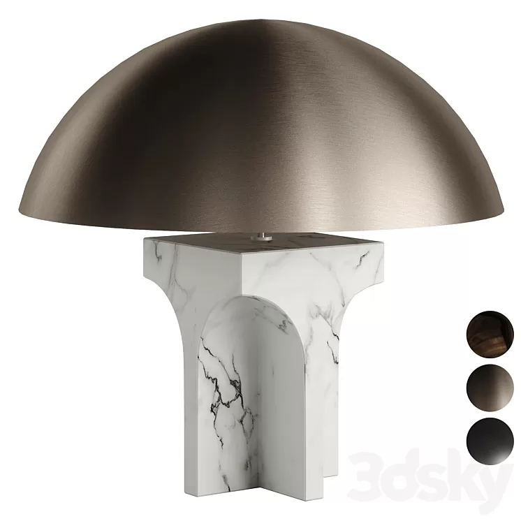 FENDI ROXIE TABLE LAMP CARRARA WHITE MARBLE 3D Model