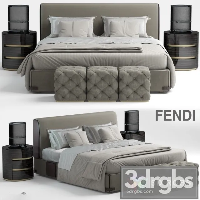 Fendi Soho Bed 3D Model Free