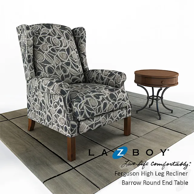 Ferguson High Leg Recliner - La-Z-Boy 3DModel