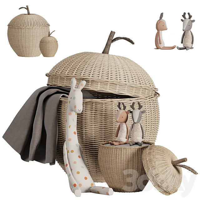 ferm living apple basket 3D Model
