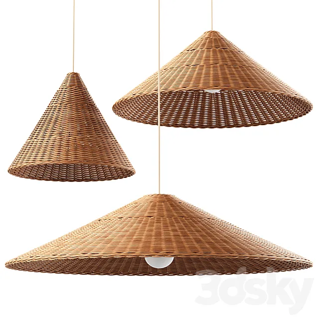 Ferm living dou lampshades 3D Model