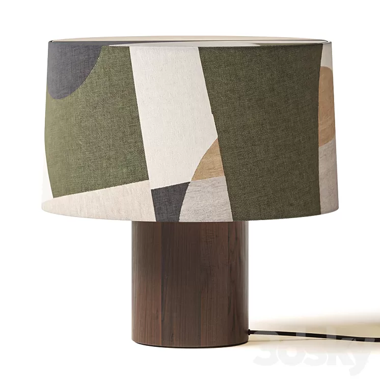 Ferm Living Post Table Lamp Entire Lampshade 3D Model Free