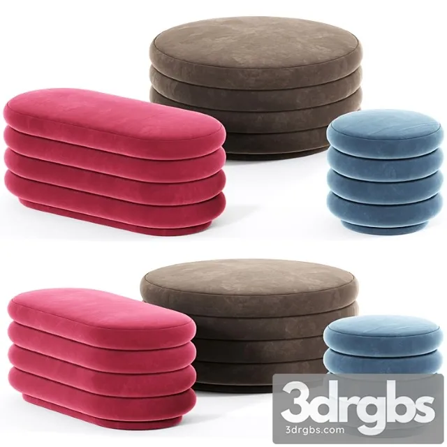 Ferm living pouf round 2 3D Model Free