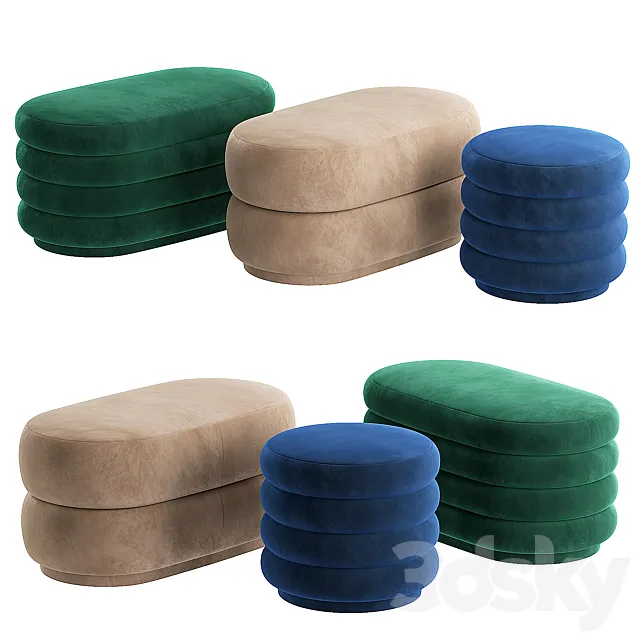 Ferm Living - Round Pouf 3D Model