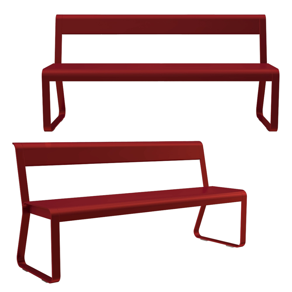Fermob - Bench Bellevie with backrest 3D Model
