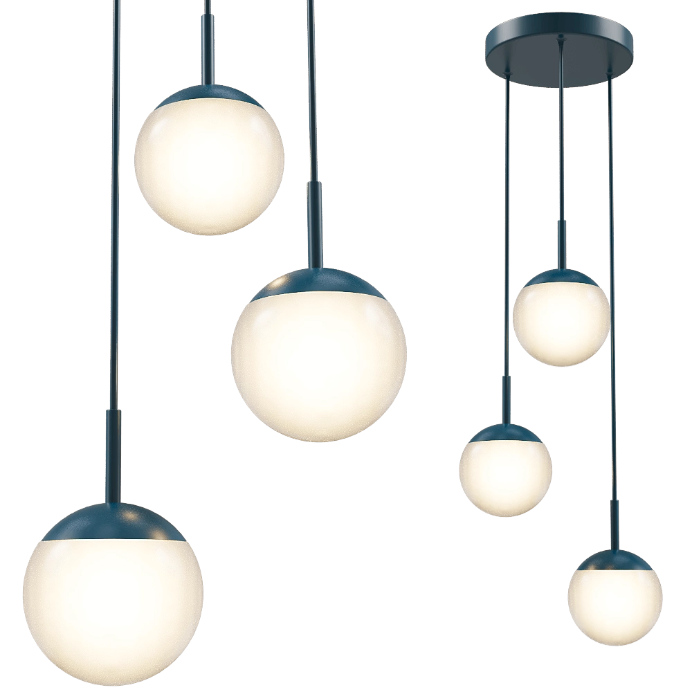 Fermob - Pendant lamp triple Mooon 3D Model