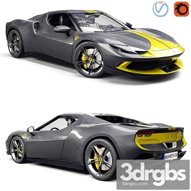 Ferrari 296 Gtb 3D Model Free