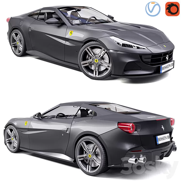 Ferrari Portofino 3D Model Free