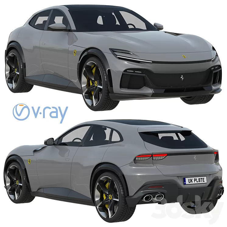 Ferrari Purosangue 3D Model Free