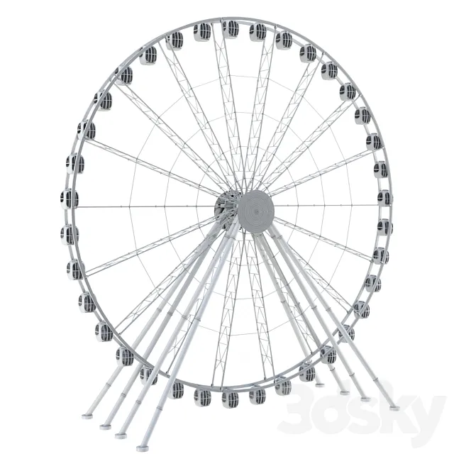 Ferris wheel 55 meters 3D Model