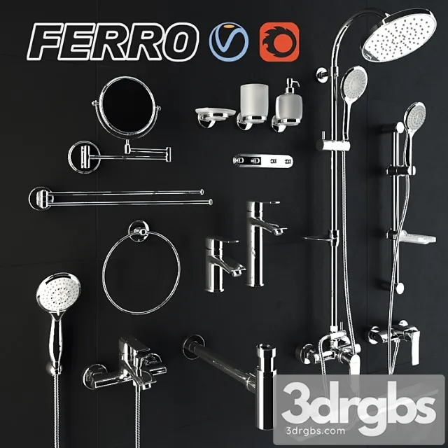Ferro Bathroom Fittings 3D Model Free