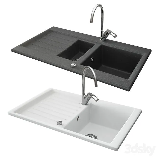 Ferro kitchen sinks 3D Model