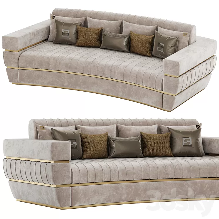 Fertini Casa Luxury Signature Sofa 3D Model Free