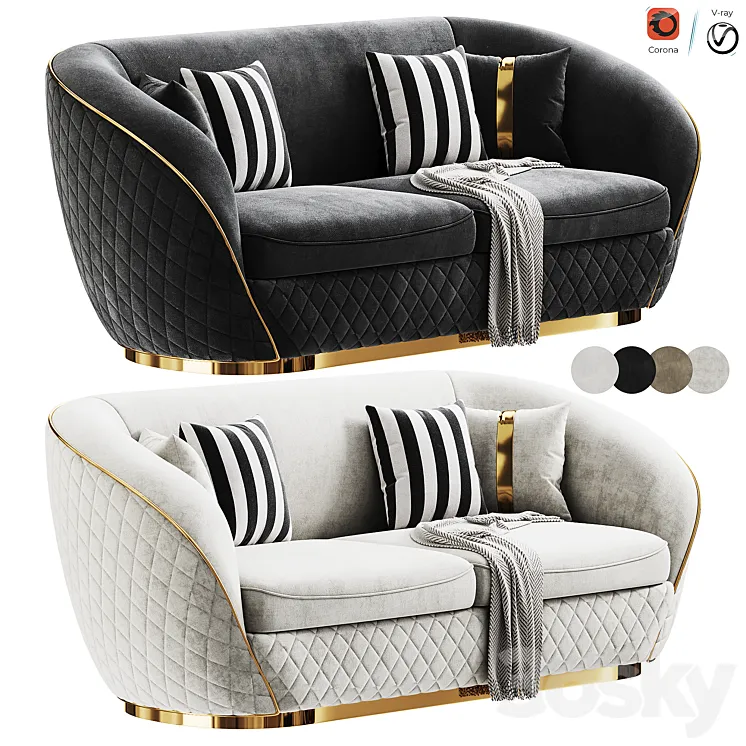FH 7190 Robin Sofa set 3D Model Free