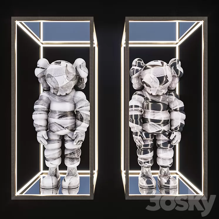 FI Kaws What Party 3D Model Free