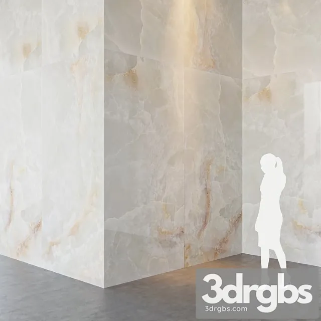 Fiandre precious stones white onix 300x150 cm onyx slab tile set