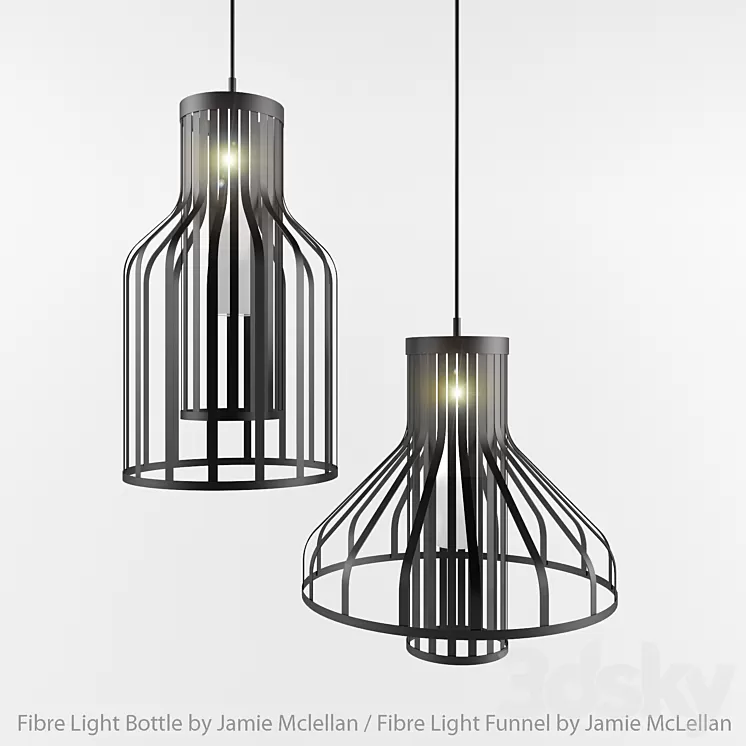 Fibre light bottle funnel by Jamie Mclellan 3D Model