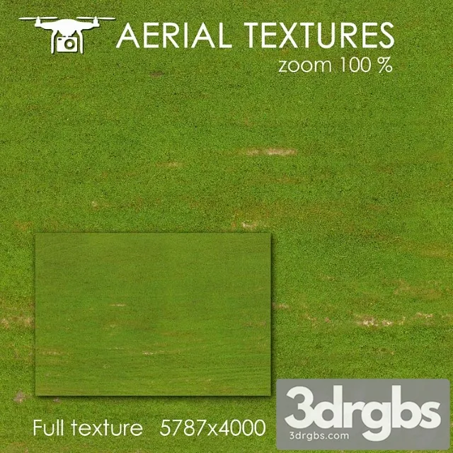 Field with grass 128 3D Model Free