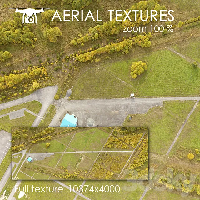 Field with road 160 3D Model