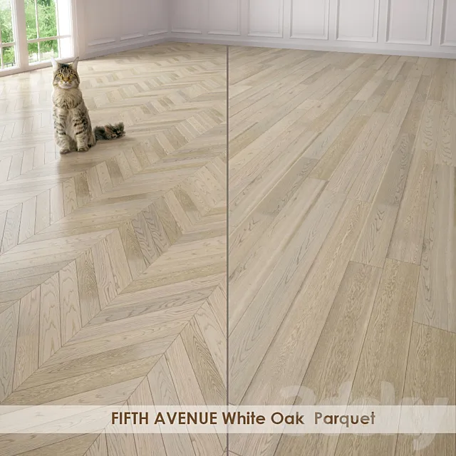 FIFTH AVENUE White Oak Parquet 3DModel