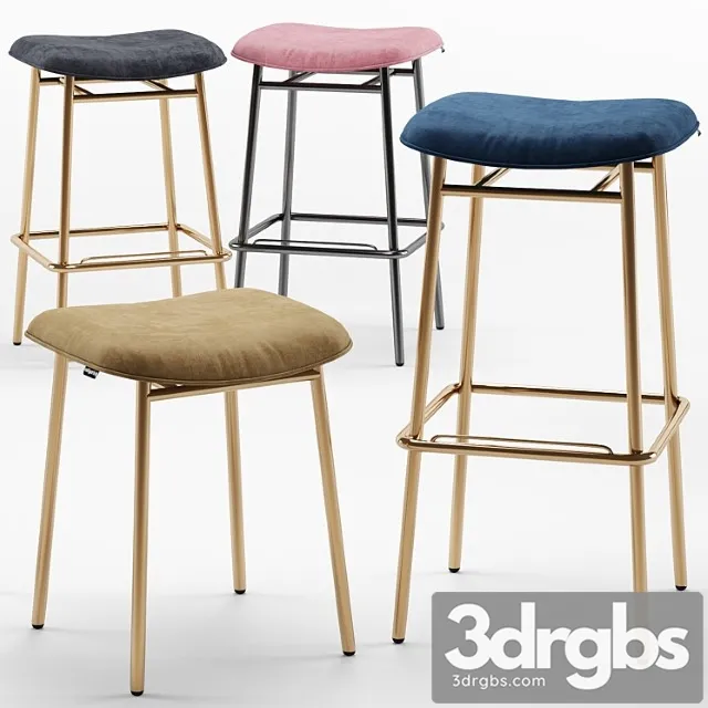 Fifties backless bar stool - calligaris 2 3D Model Free