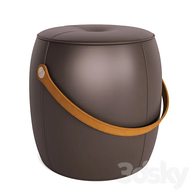 FIFTYFOURMS Jellybean Saddle Ottoman 3D Model