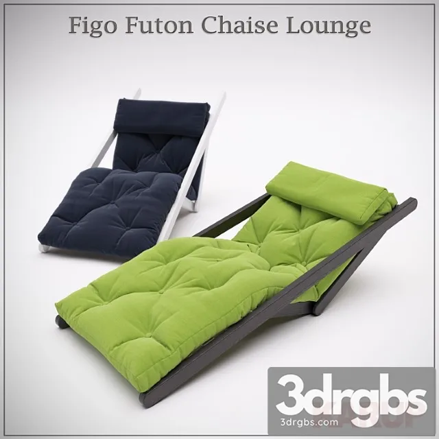Figo Futon Chaise Lounge 3D Model Free