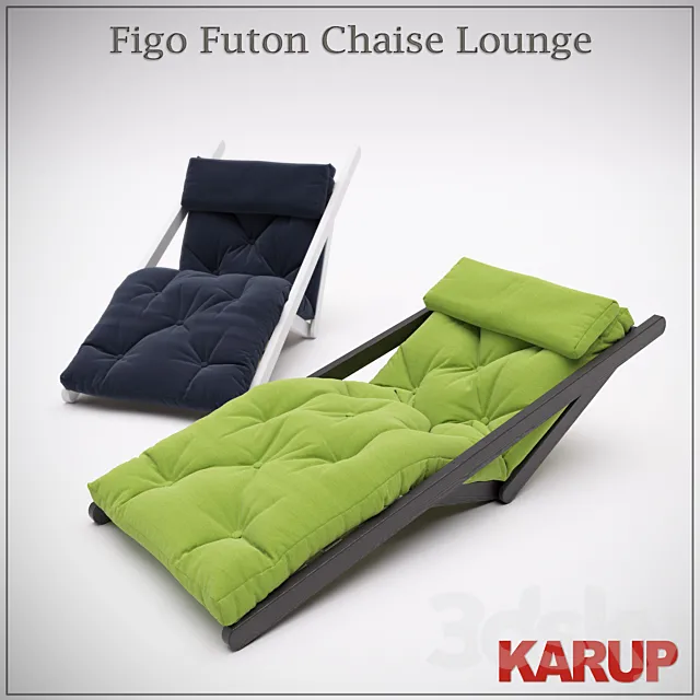 Figo Futon Chaise Lounge 3D Model