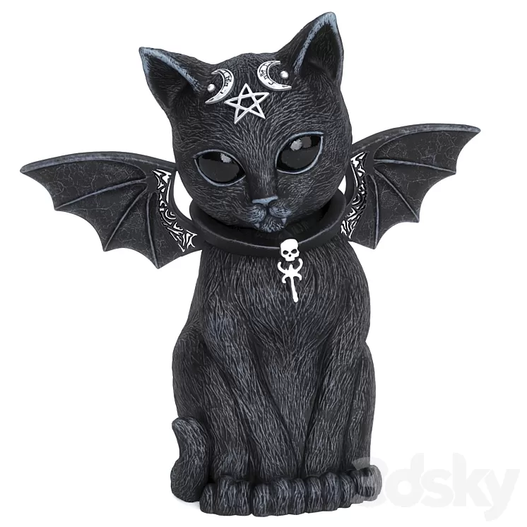 Figurine Black Cat 3D Model