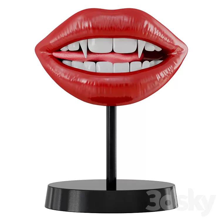 Figurine Lips Vampir Teeth 3D Model