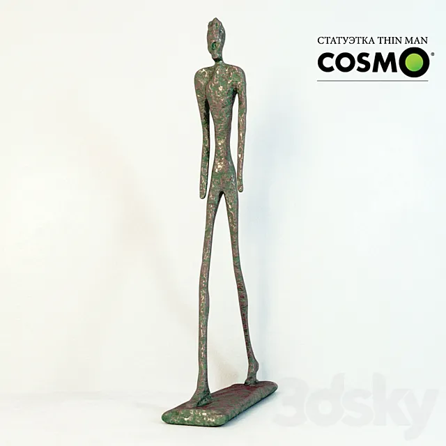 Figurine Thin man (man crossing the area) 3D Model