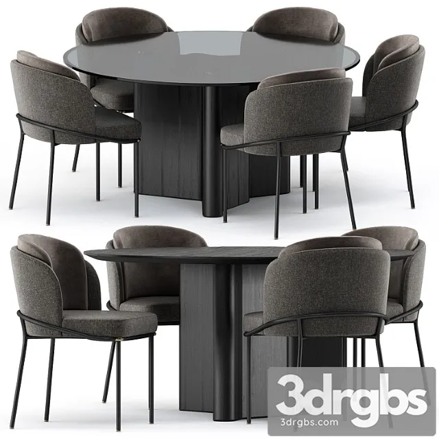 Fil noir chair and lou dining table by minotti_1