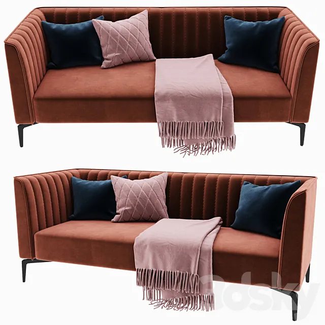 Filament triple sofa 3D Model