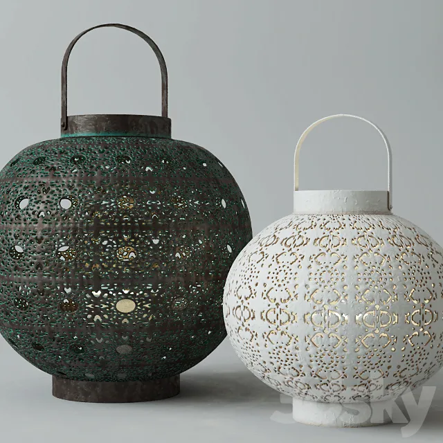 Filigree Lanterns 3D Model