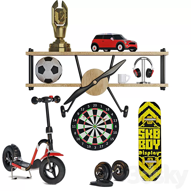 Filling for a boy's room 3D Model