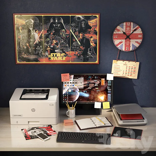 Filling Wallpaper 3D Model