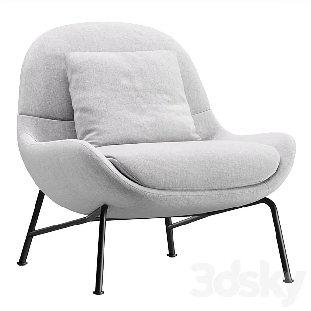 Fillmore Mid Century Chair by West Elm 3D Model
