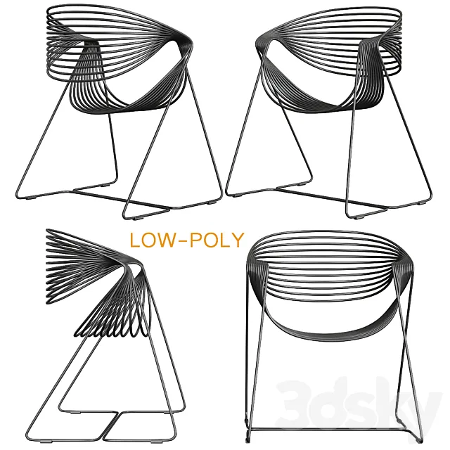 Filoferru Outdoor Chair by Robby Cantarutti 3DModel