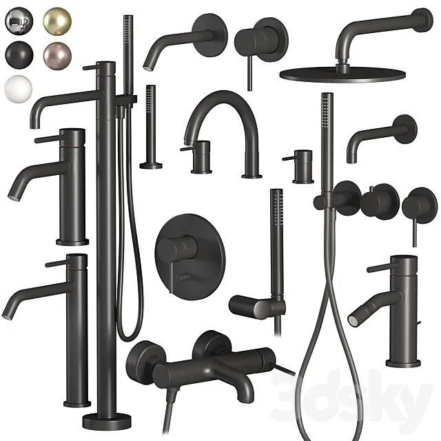 fima CARLO FRATTINI Spillo  set showers and faucets 3D Model