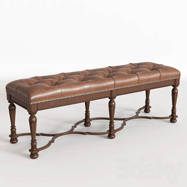 FINE FURNITURE DESIGN Tufted Bed Bench 3D Model